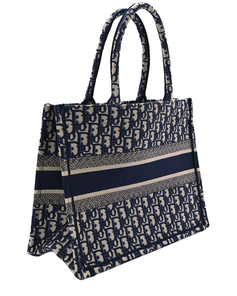 Dior Dior Blue Oblique Canvas Oblique Medium Book Tote (Authentic Pre-Loved) outlook