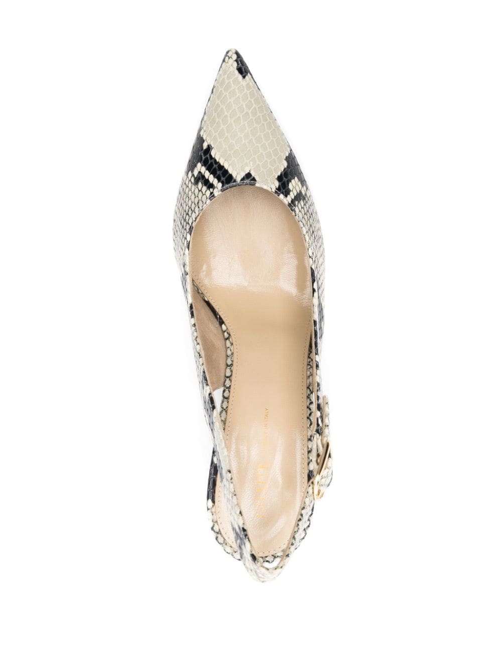 River 75mm python-embossed pumps - 4