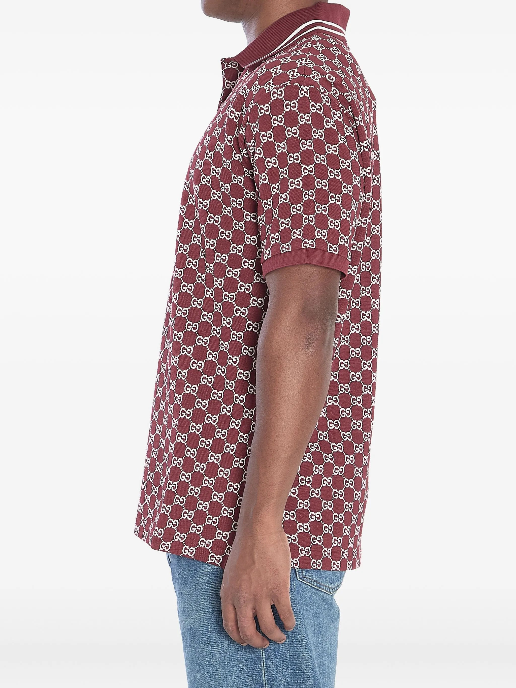 Gucci Ribbed Jacquard Polo Shirt - 3