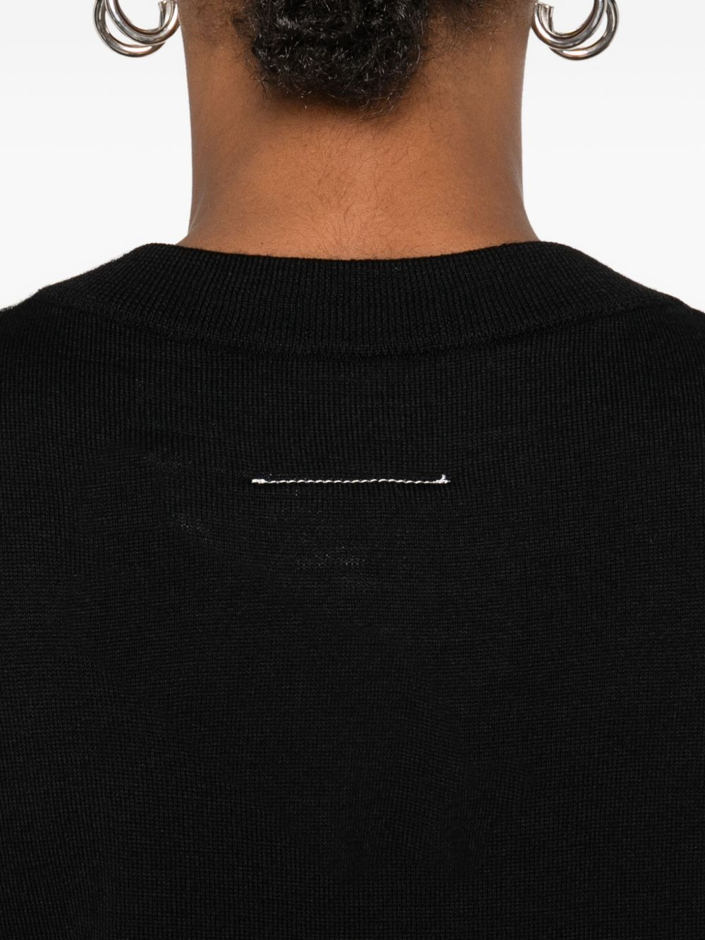 V-neck graphic-print sweater - 5