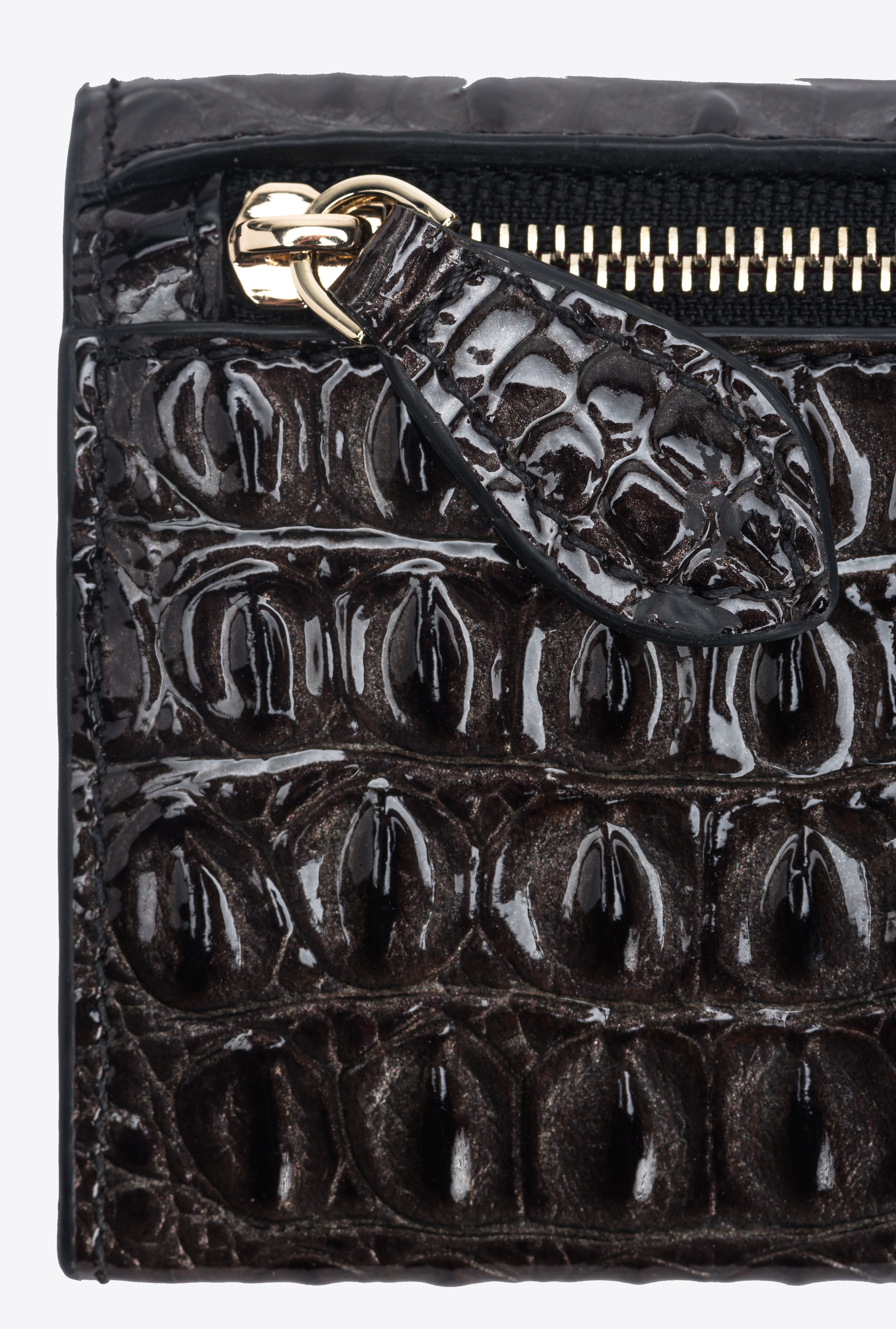 PINKO GALLERIA CROC-PRINT SMALL WALLET - 5