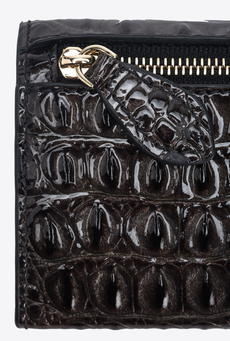 PINKO GALLERIA CROC-PRINT SMALL WALLET 5