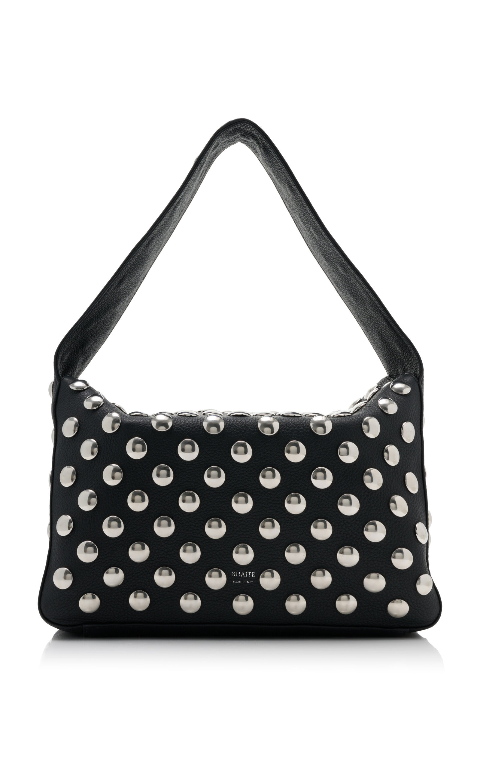 Elena Leather Studded Shoulder Bag black - 1