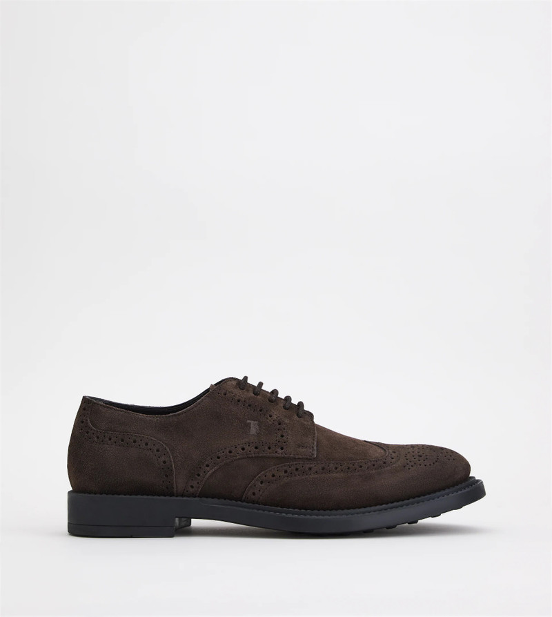 LACE-UPS IN SUEDE - BROWN 1
