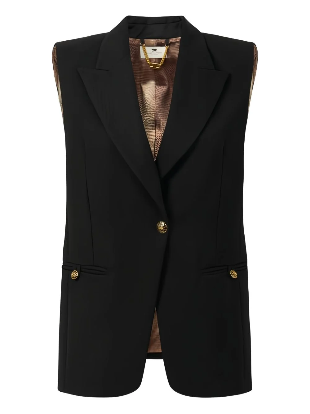 peak-lapels button-up waistcoat - 1