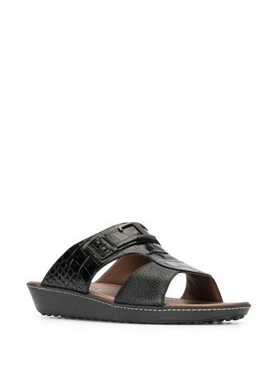 Tod's croc-effect leather sandals outlook