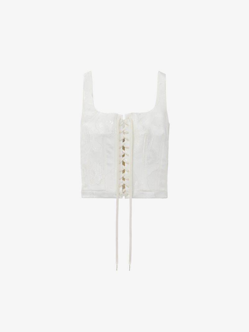 Alexander McQueen Fil Coupé Floral Corset Top outlook