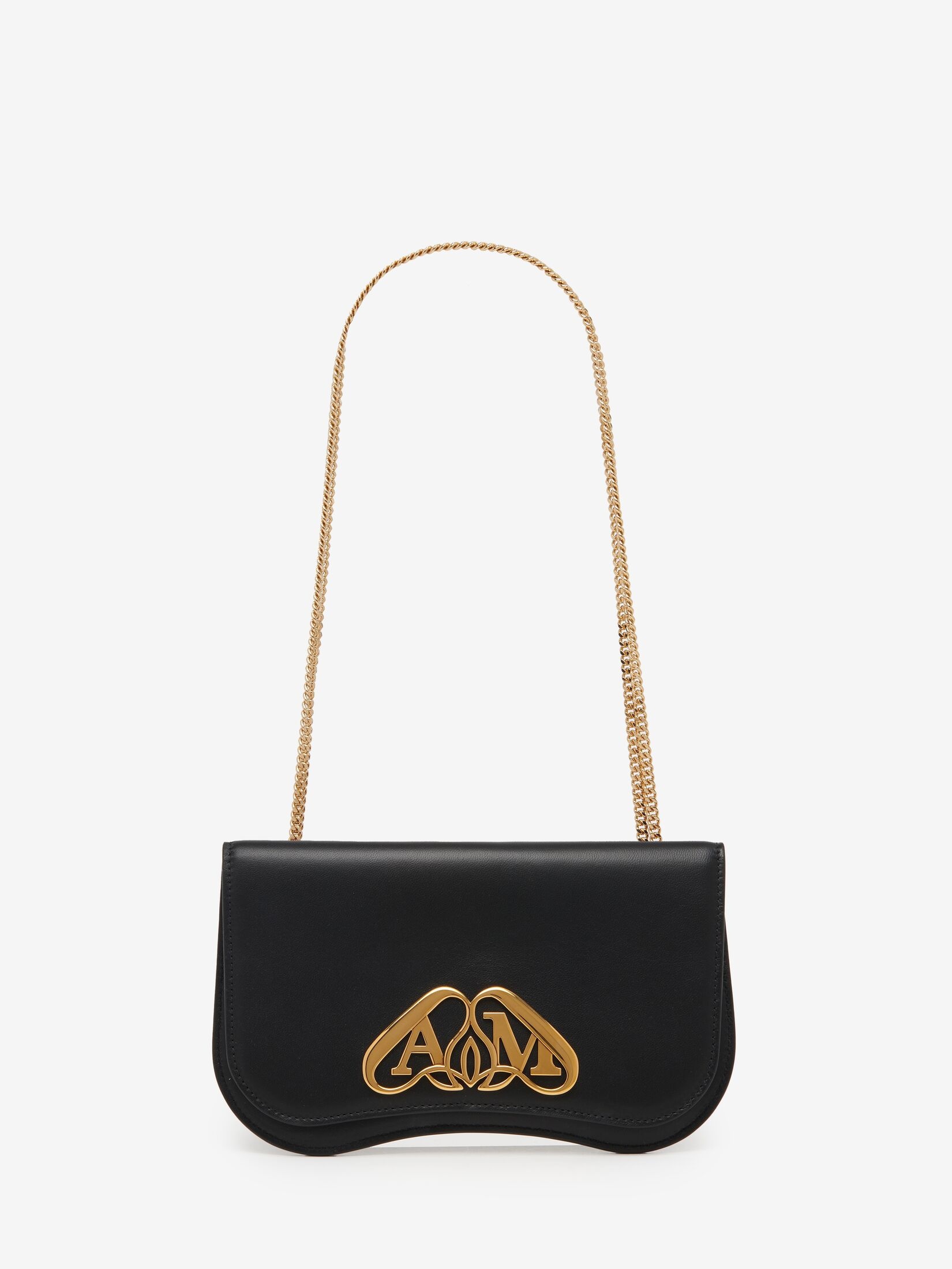 Women's The Seal Phone Mini Bag With Chain in Black - 4