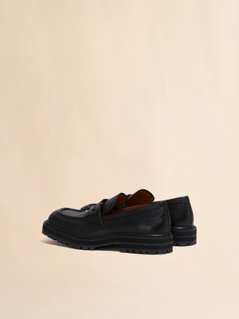 BLACK LEATHER PIERCING 2.0 CHUNKY LOAFER - 3