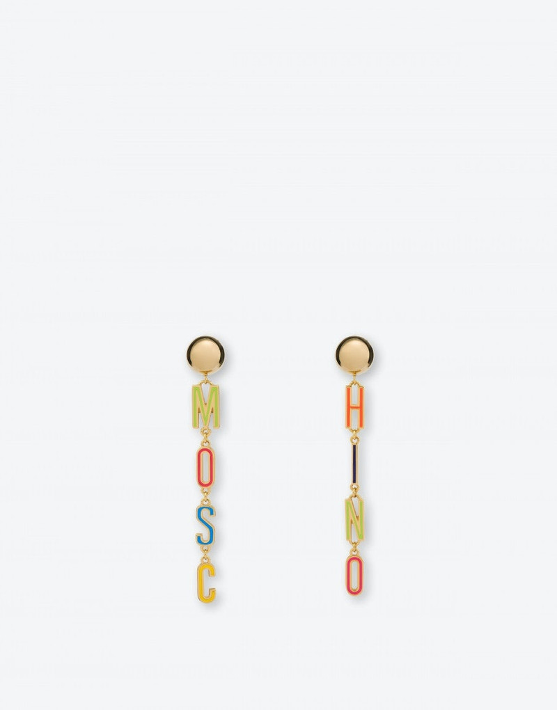 LETTERING LOGO DROP EARRINGS 1