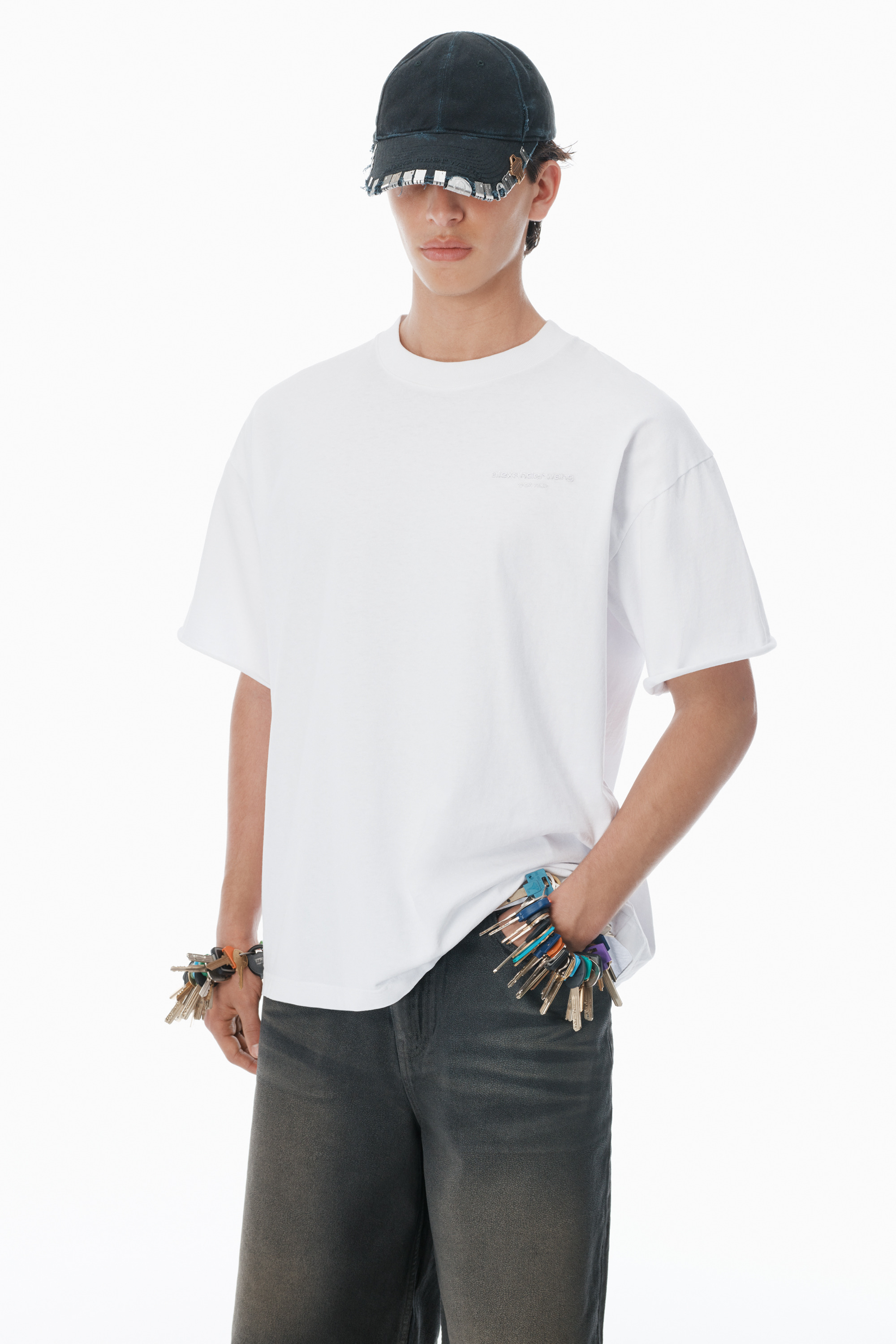 White Cotton Logo T-Shirt - 3