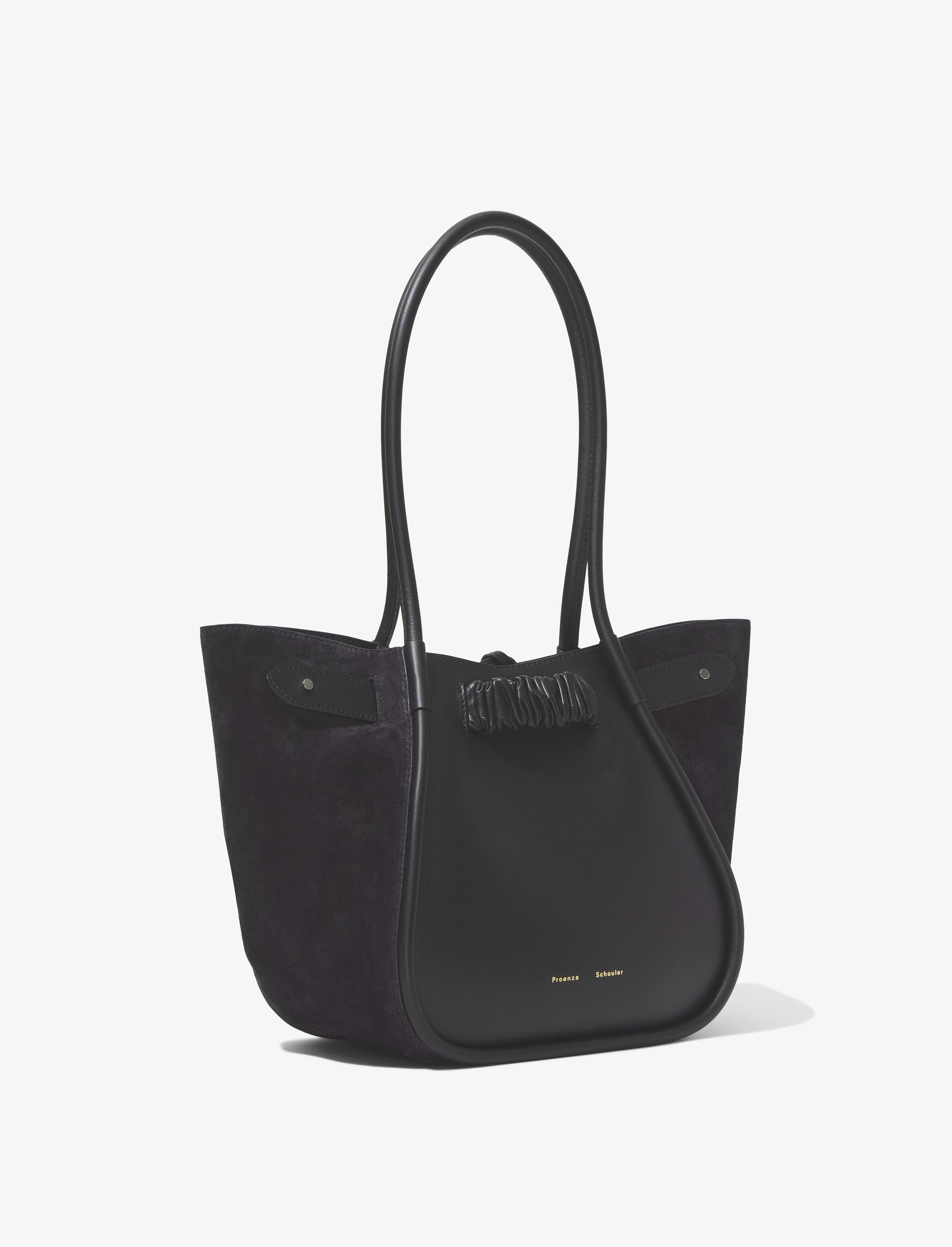 Suede Large Ruched Tote - 2