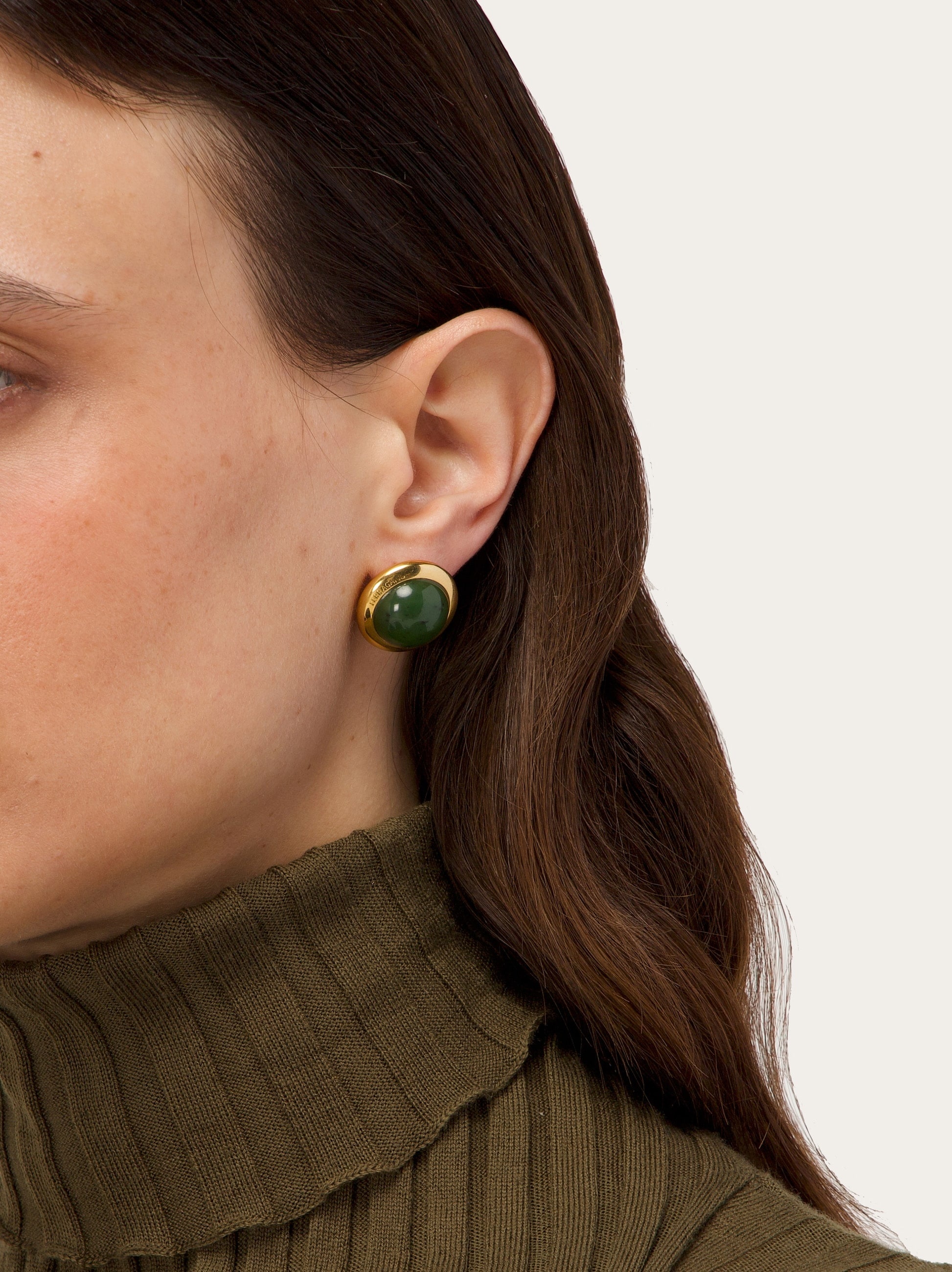 Earrings with semi-precious stone - 4