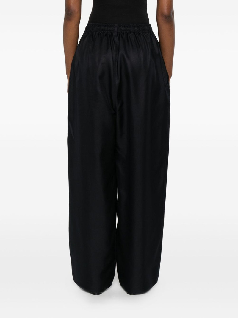 elastic-waist silk trousers 4