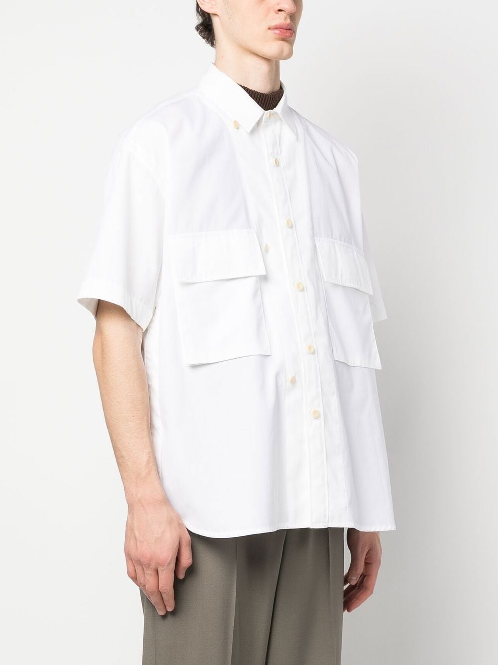 flap-pockets short-sleeved shirt - 3