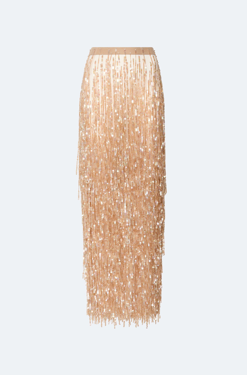 Fringe Sequin Pencil Skirt 1