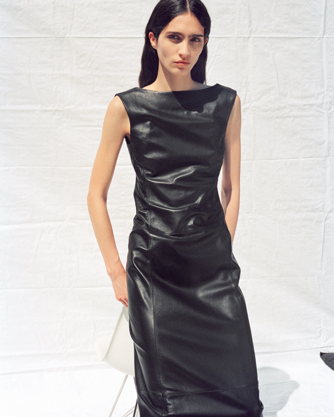Ellery Dress in Leather - 7