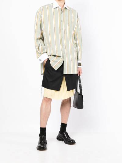 Raf Simons striped oversized shirt outlook