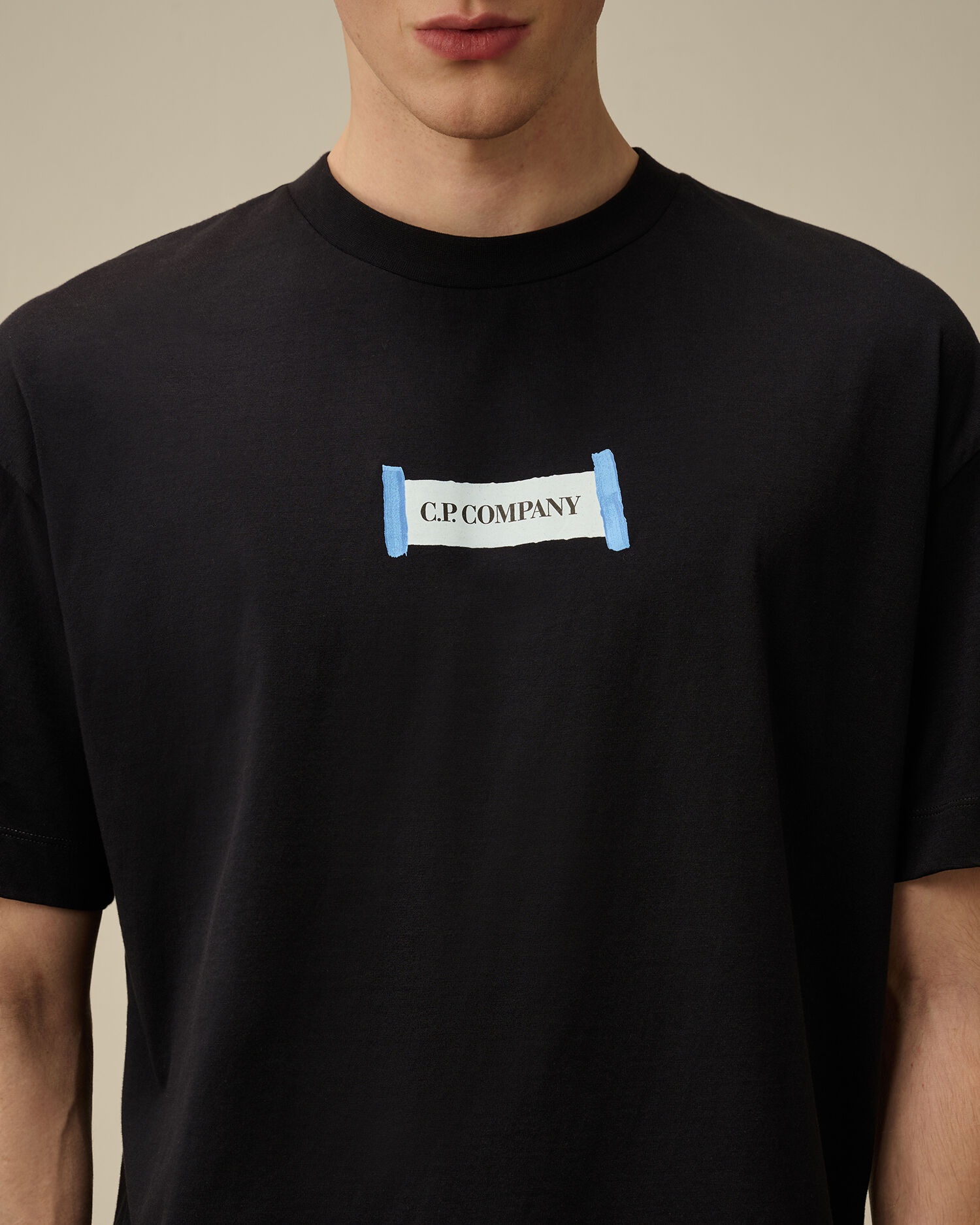 C.P. Company 30/1 Jersey Printed Logo T-Shirt | REVERSIBLE