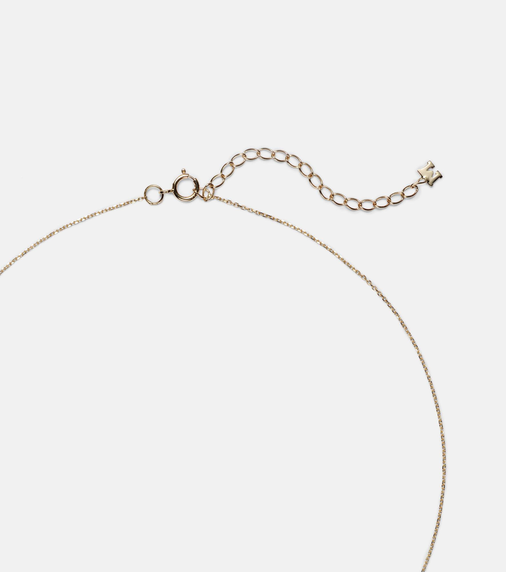 Donut 14kt gold necklace with jade - 6
