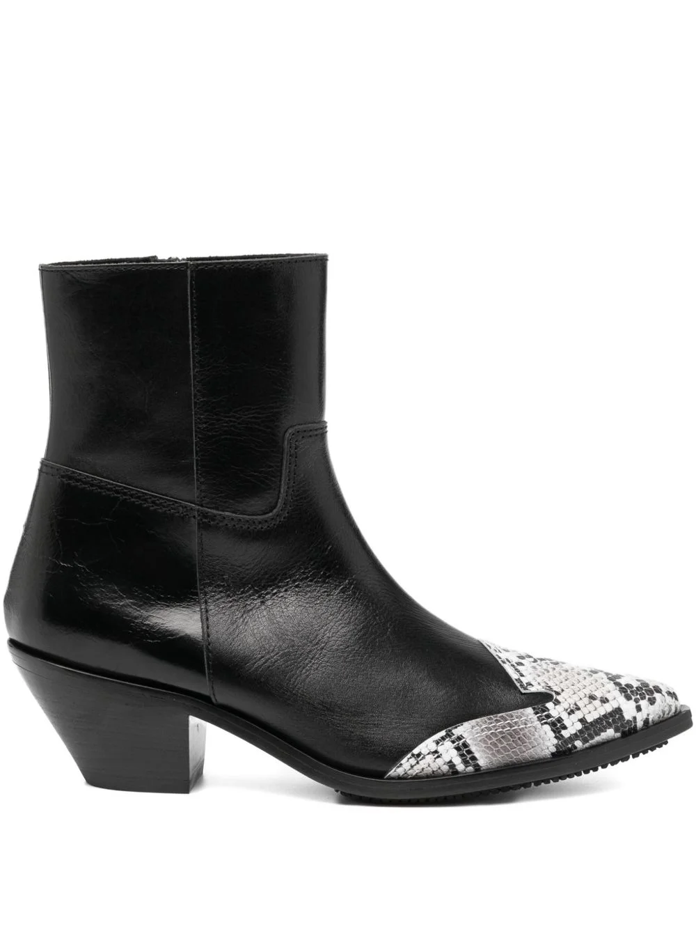 50mm snakeskin-toe leather boots - 1