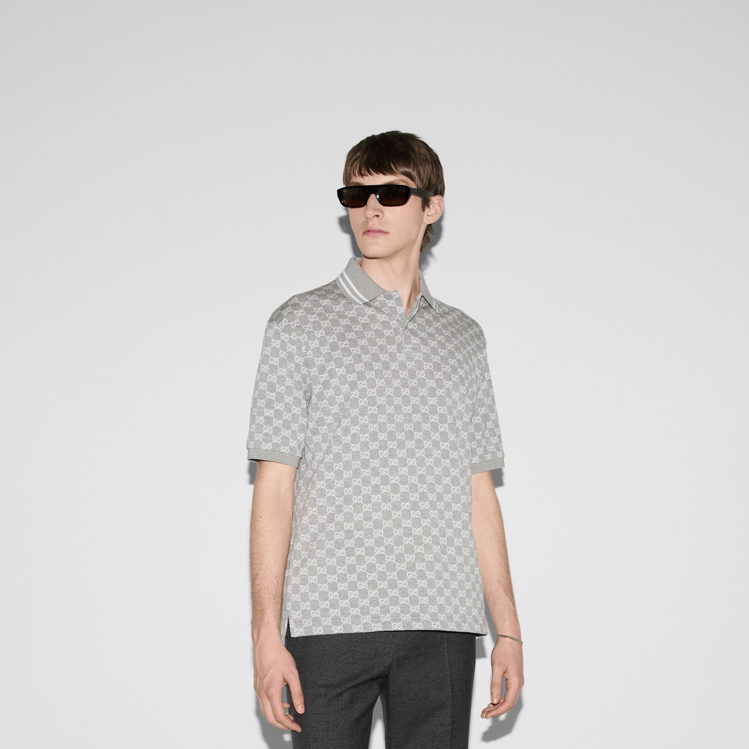Cotton polo shirt with embroidery - 3