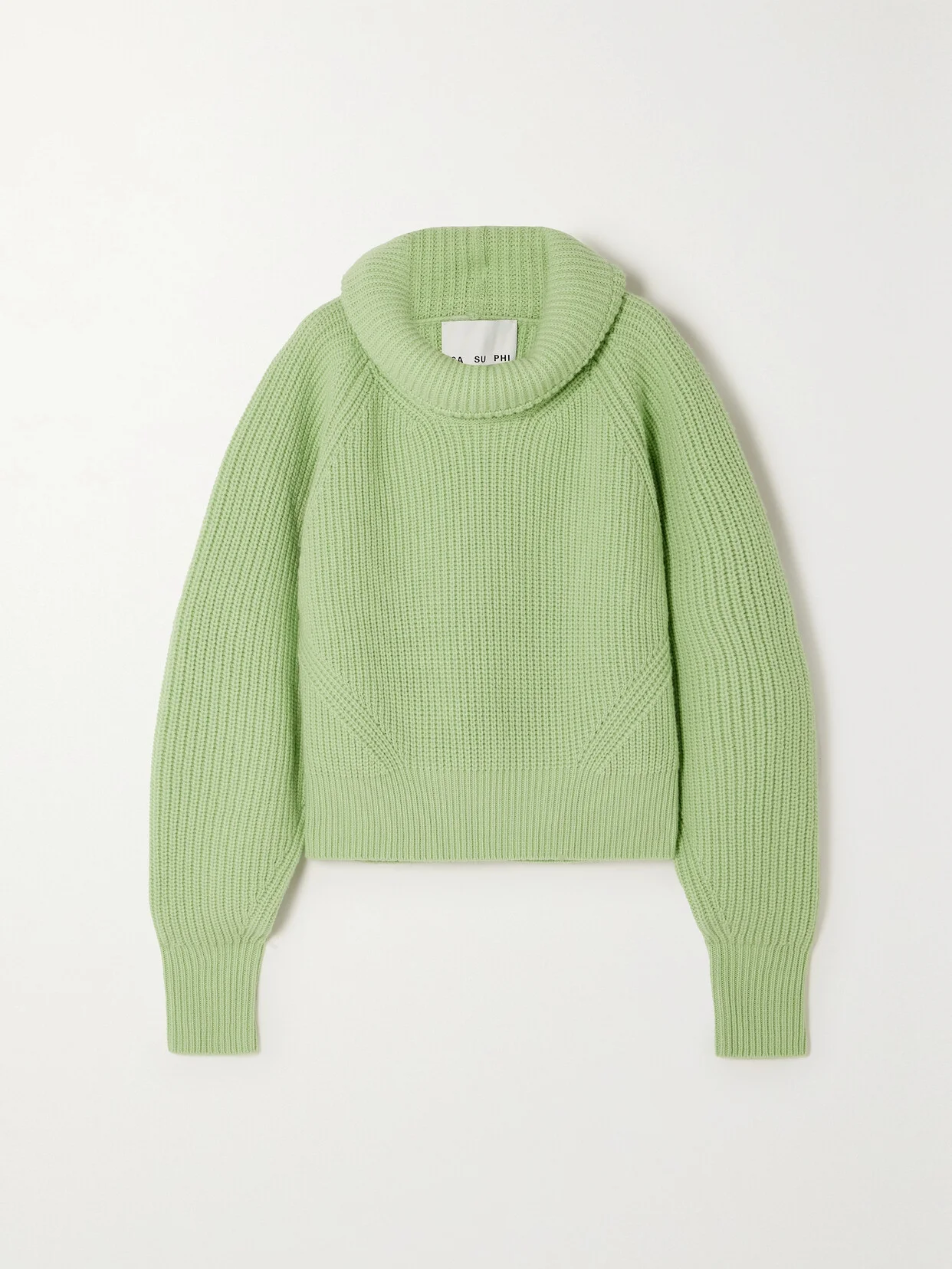 + Net Sustain Ribbed Wool And Cashmere-blend Turtleneck Sweater - 1