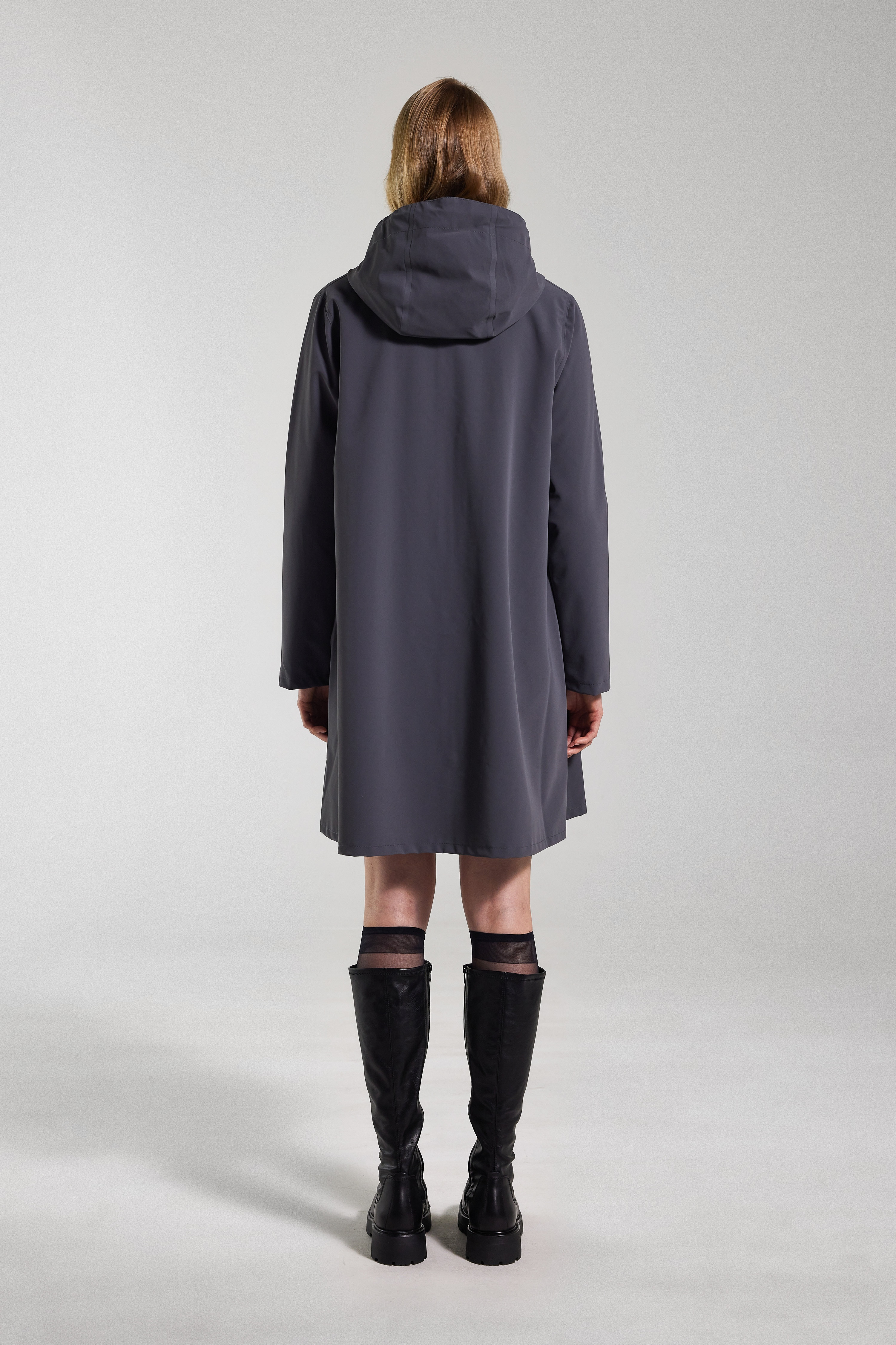 Mosebacke Lightweight Zip Matte Raincoat Metal - 4