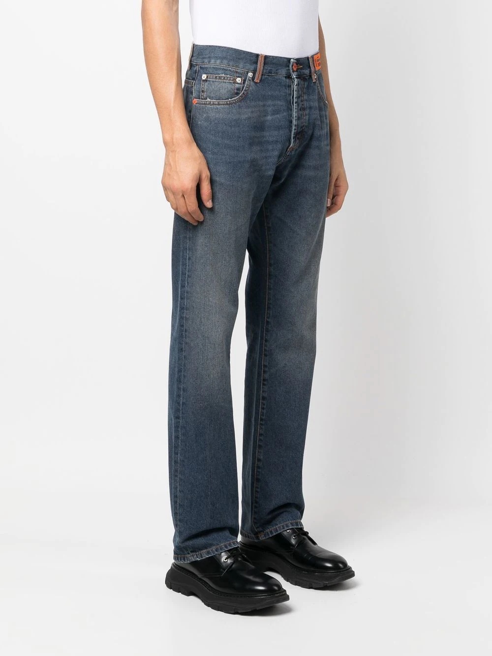 high-rise straight-leg jeans - 3