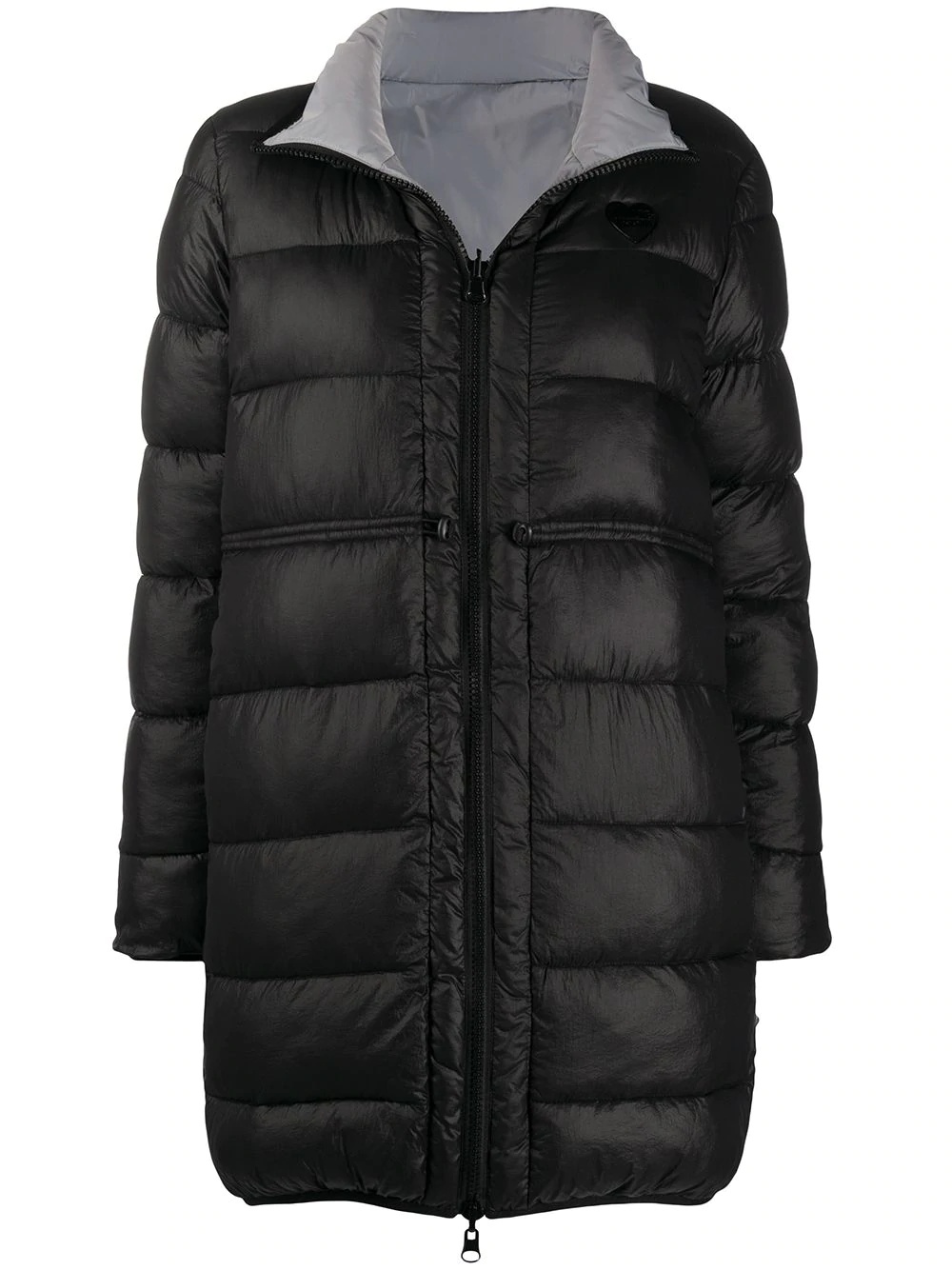 logo padded coat - 1