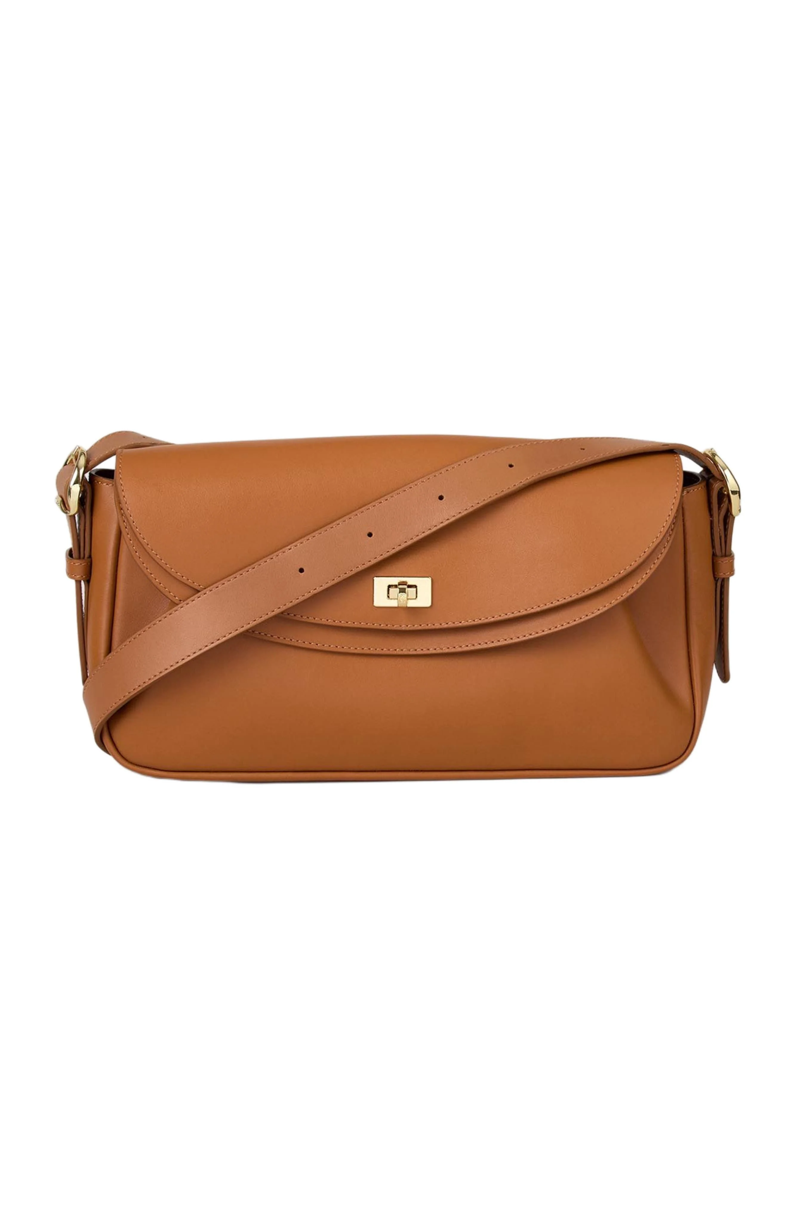 SANDRO Le Mambo plain leather bag in Camel at Nordstrom - 1