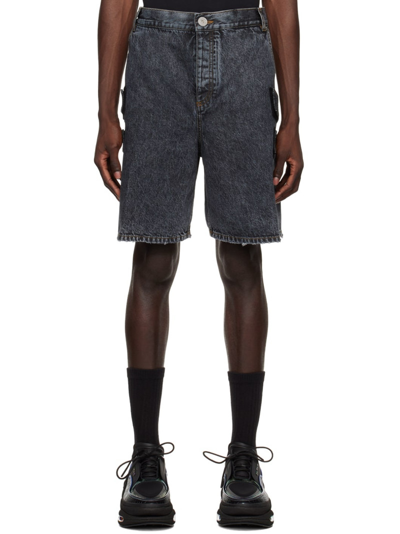 Black Distressed Shorts 1