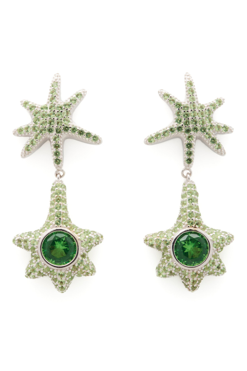 APPLE GREEN STAR DROP EARRING 1