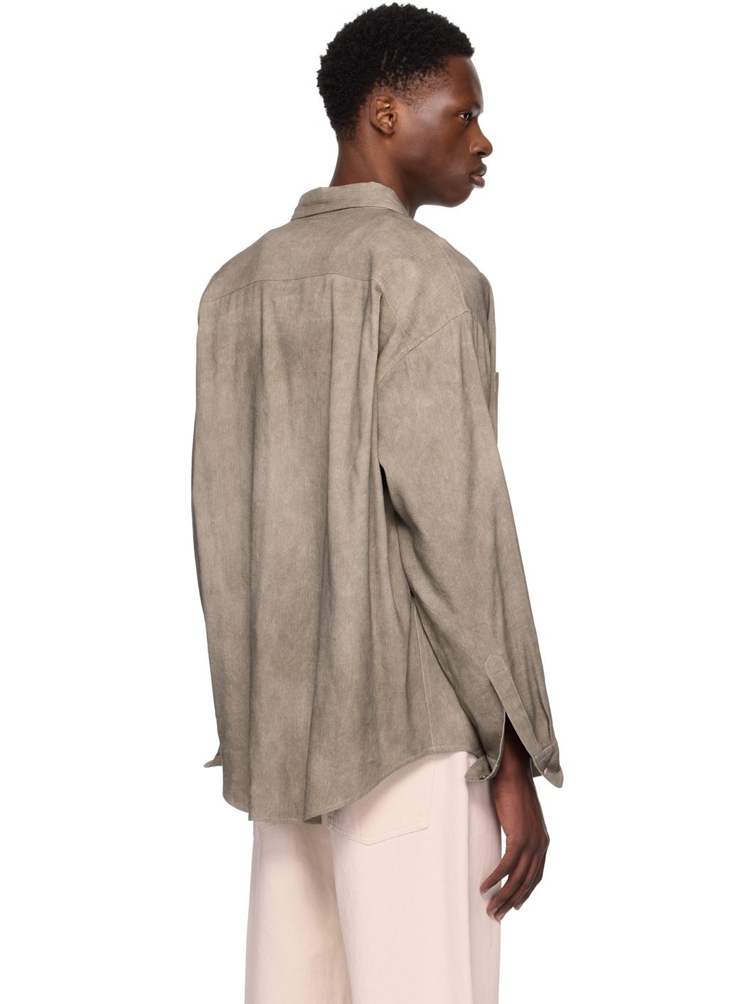 Taupe Artist Buttondown Shirt - 3