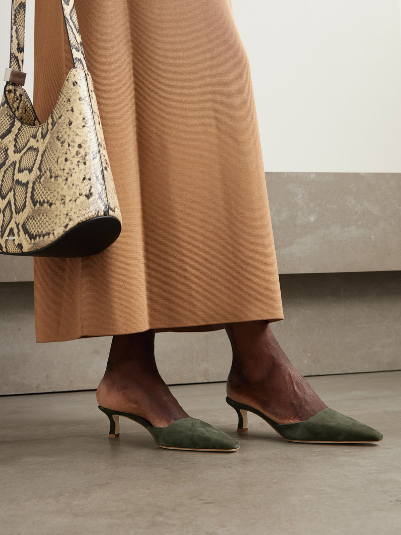 Manolo Blahnik Moiramu 50 Suede Mules outlook