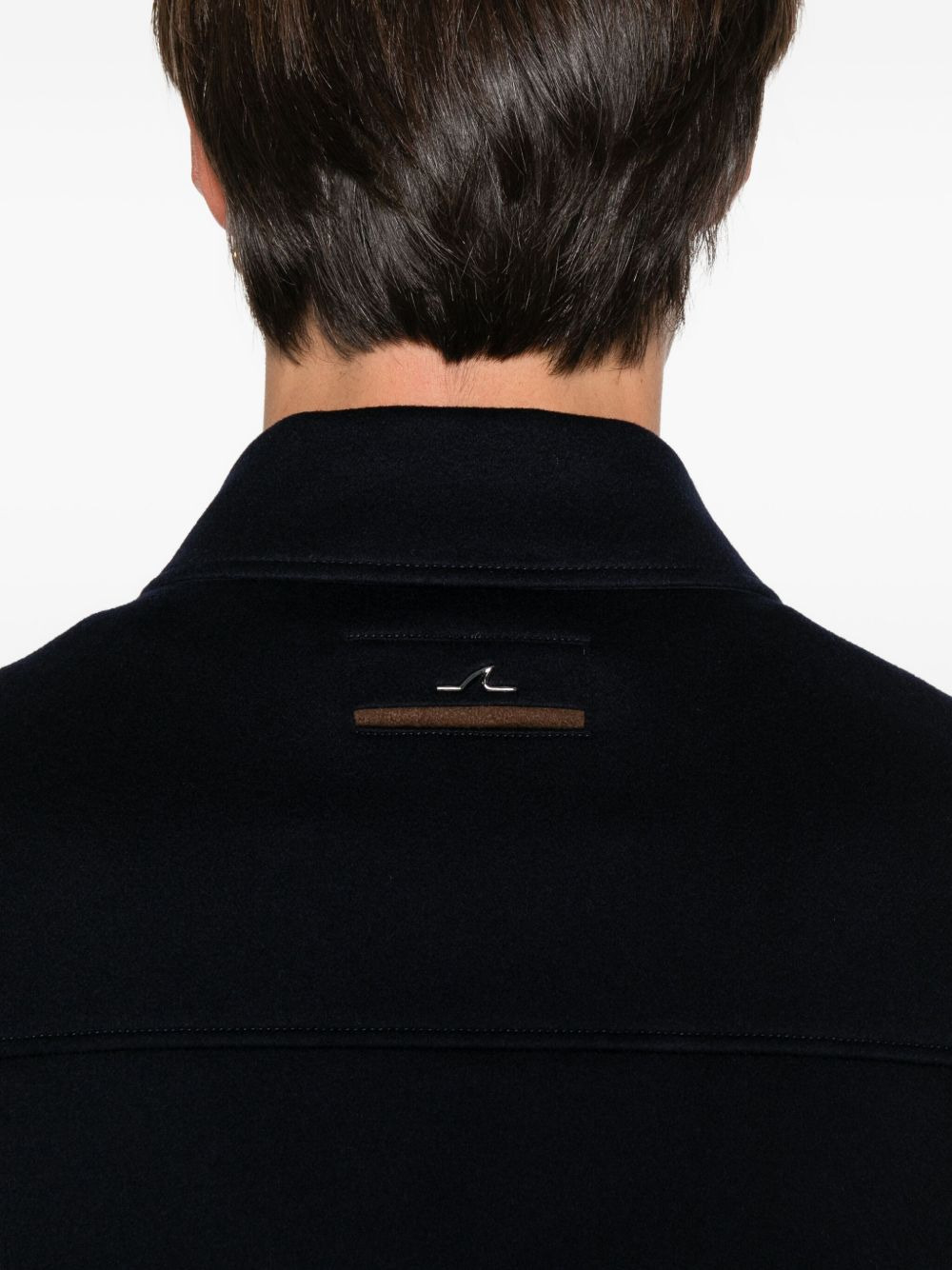zip-fastening wool jacket - 5