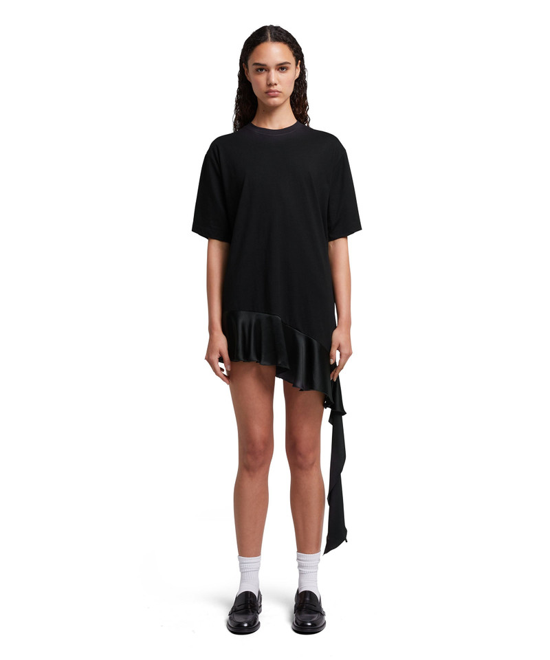 MSGM T-Shirt dress with satin insert outlook