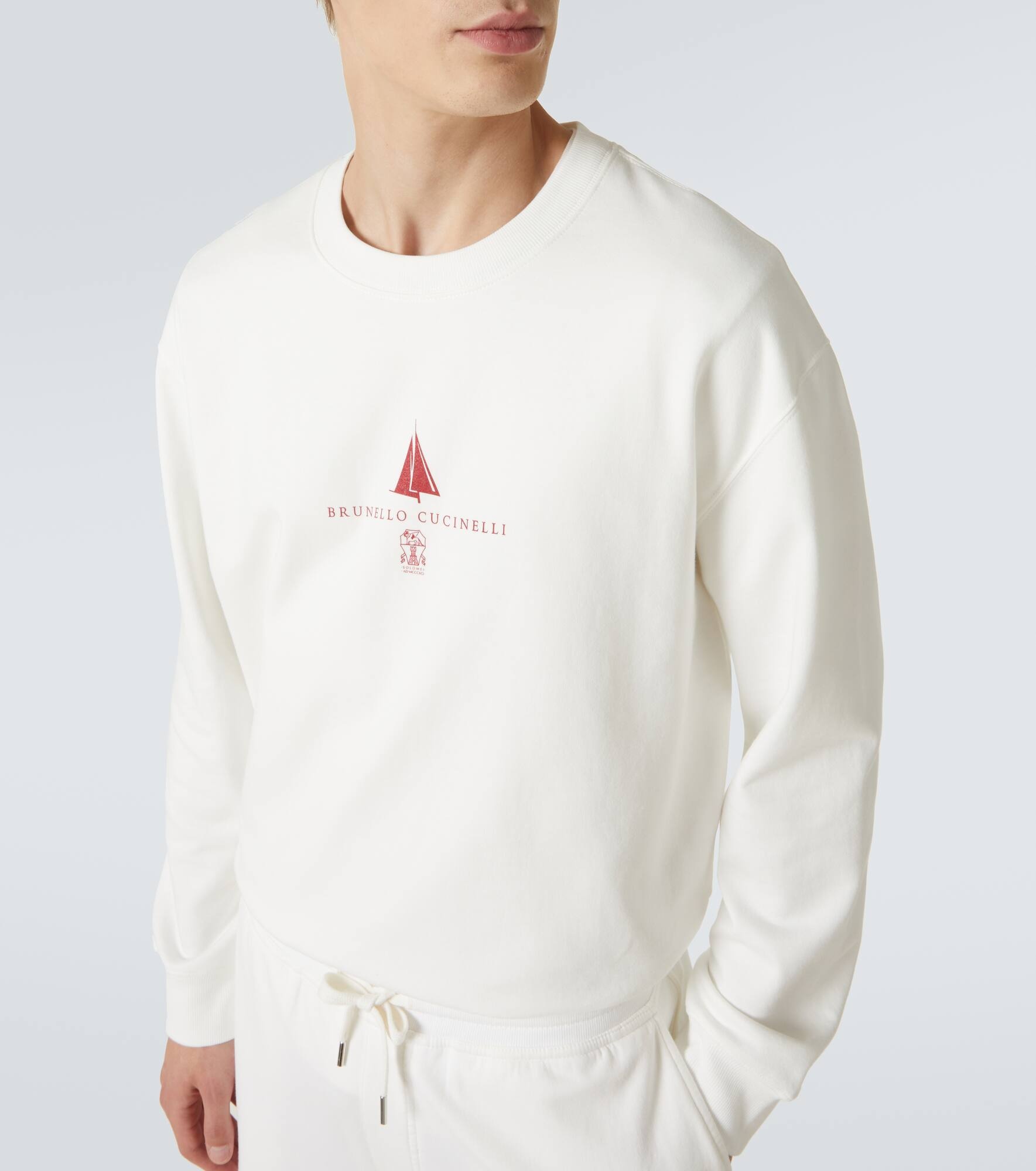 Logo cotton-blend jersey sweatshirt - 5
