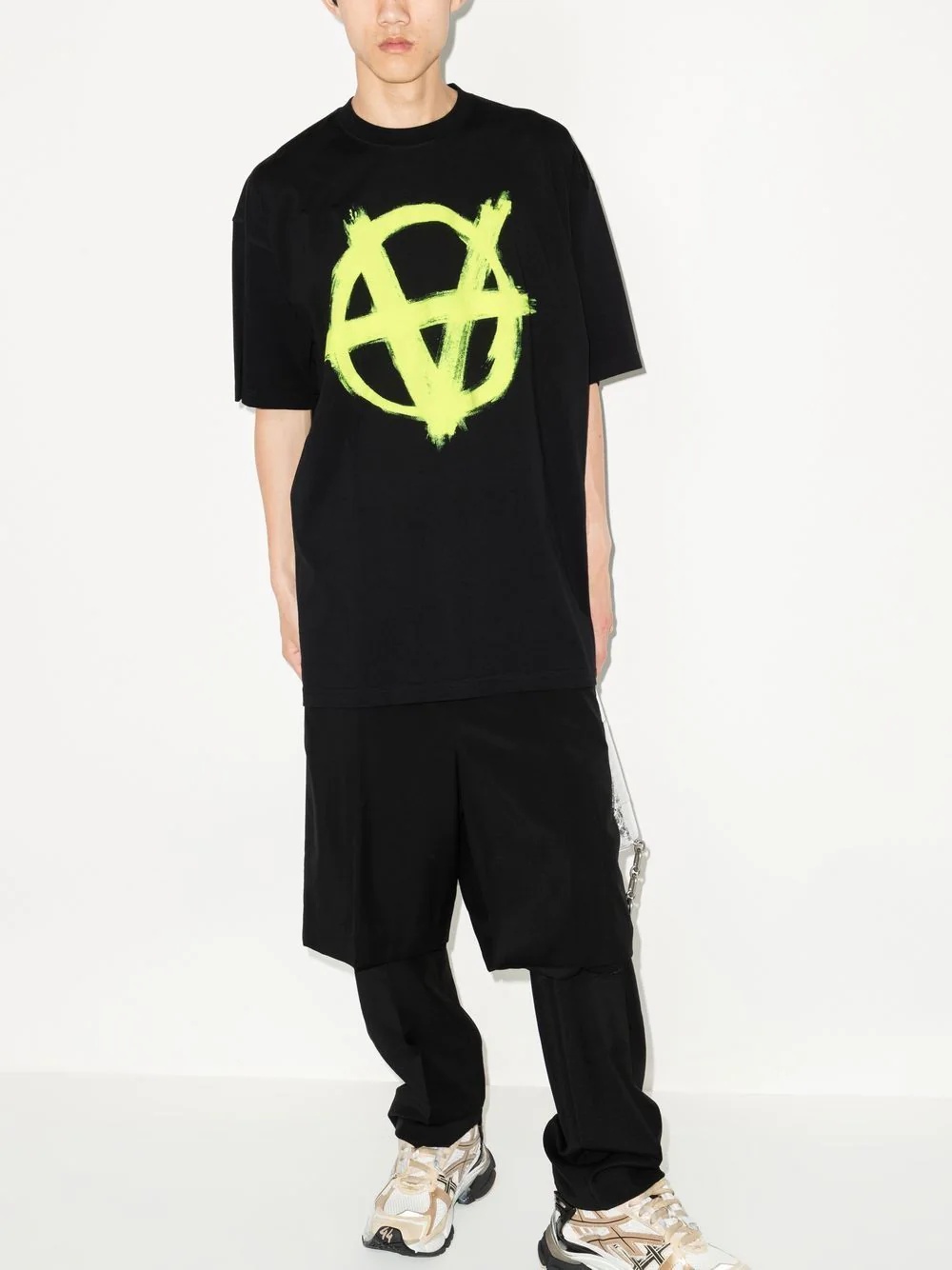 Anarchy logo-print T-shirt - 4