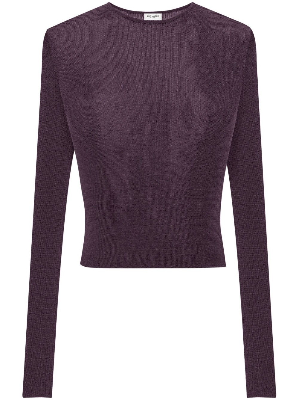 ribbed long-sleeve top - 1