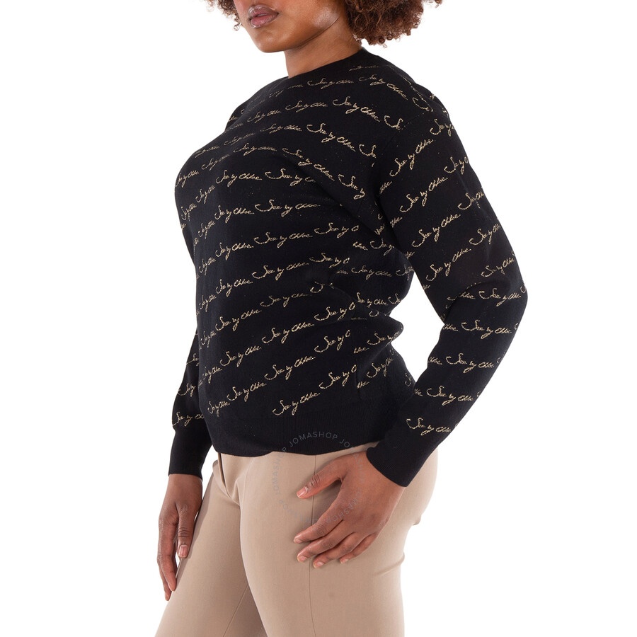 See By Chloe Metallic Logo Knit Sweater - 2