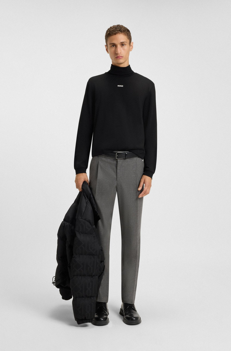 HUGO ROLLNECK LOGO T-SHIRT IN COTTON outlook