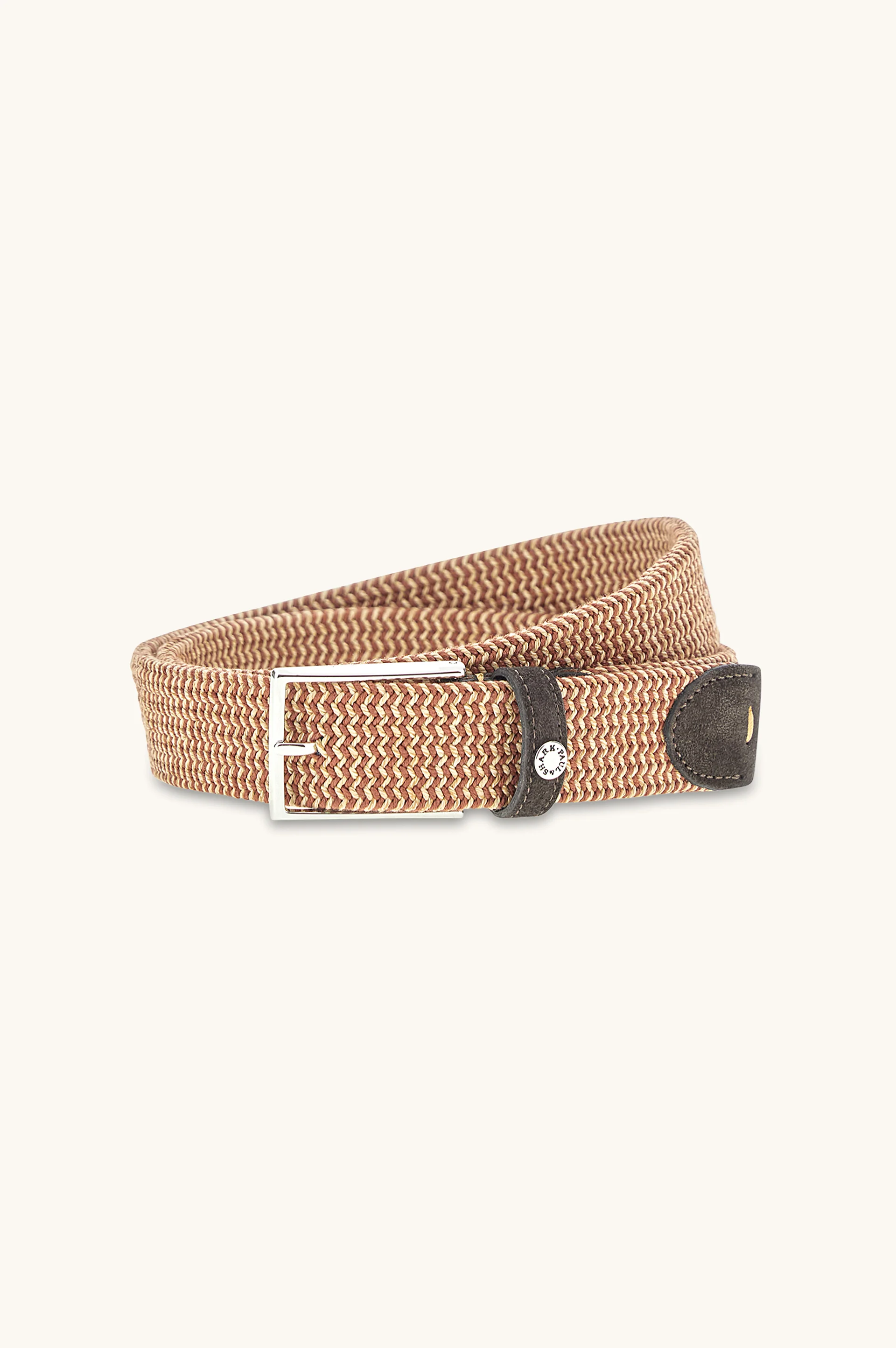 ELASTIC BRAIDED BELT WITH SUEDE FINISHES - 1
