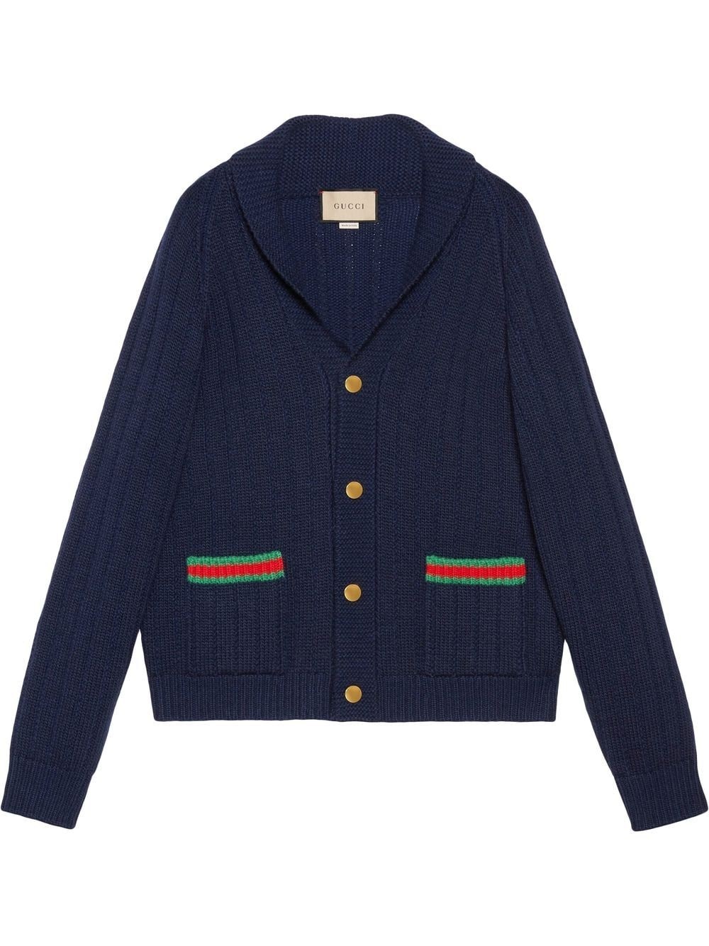 cashmere wool web cardigan - 1