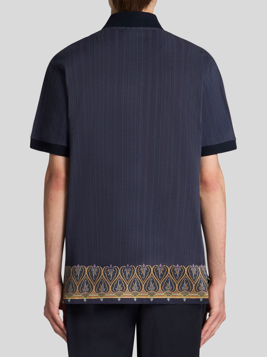 STRIPED COTTON POLO SHIRT - 4