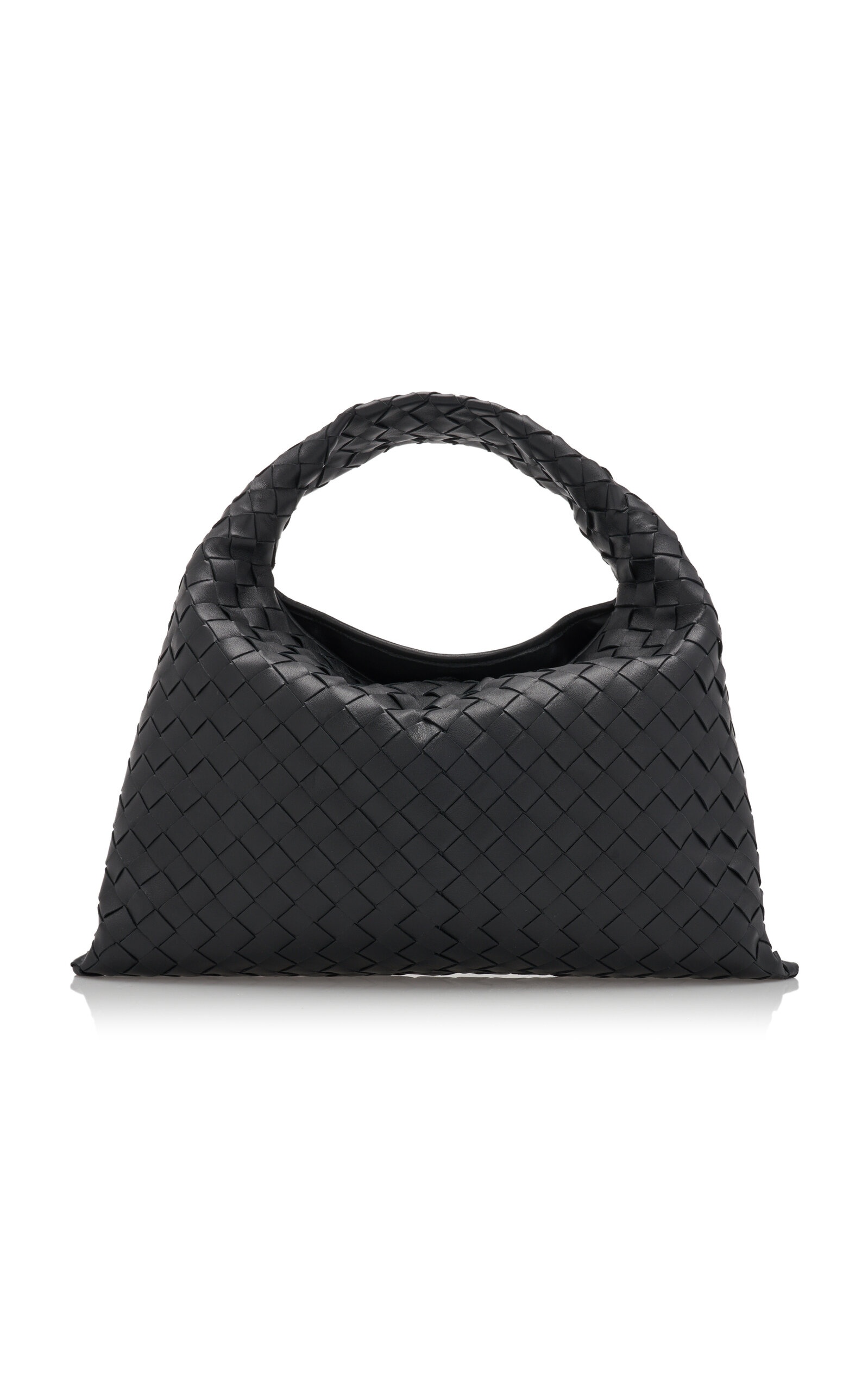 Black Hop small Intrecciato-leather shoulder bag