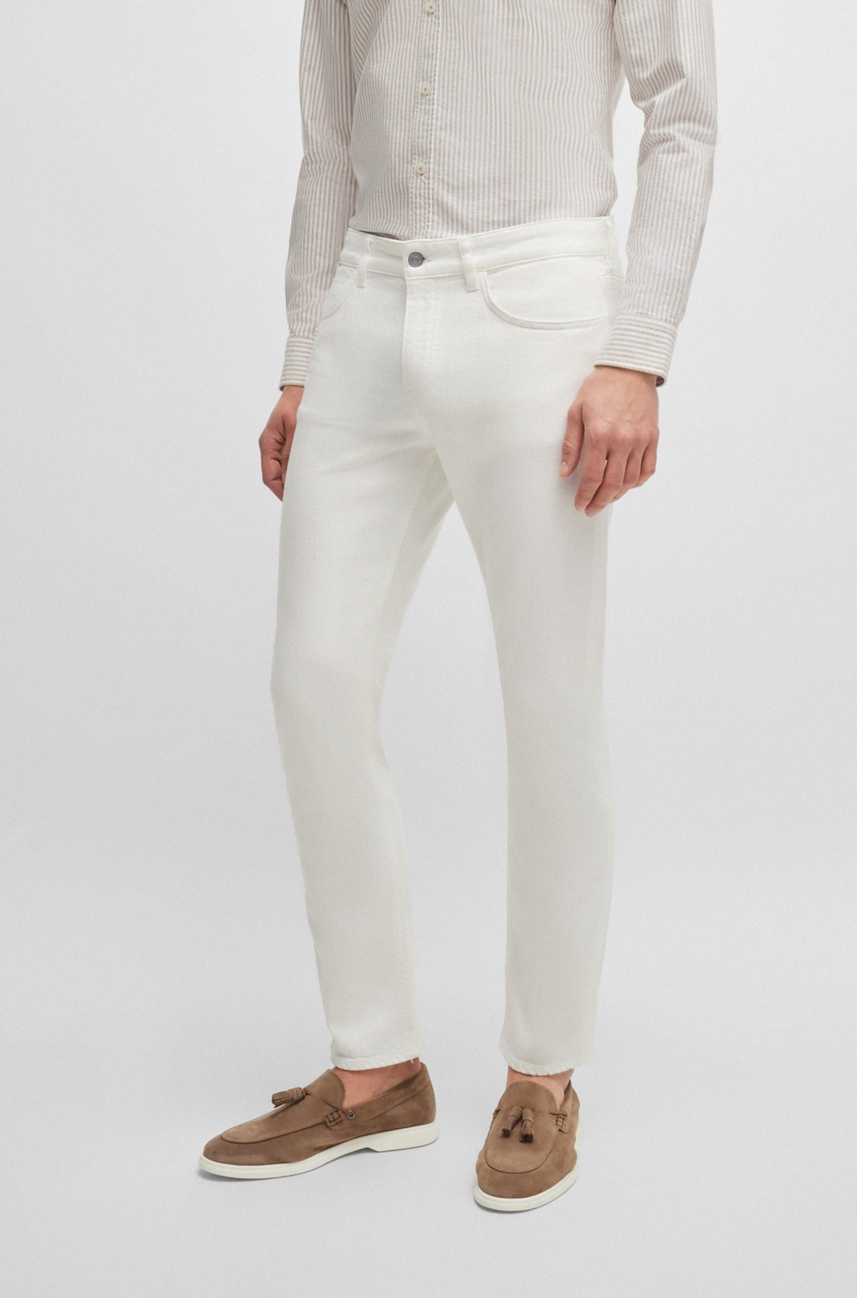 SLIM-FIT JEANS IN BLACK MECHANICAL-STRETCH DENIM - 2