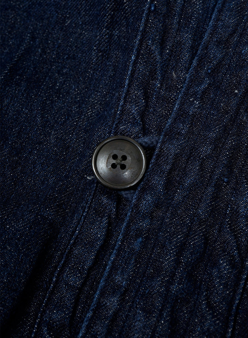 M43 Type Work Jacket Hemp Denim in Indigo 9