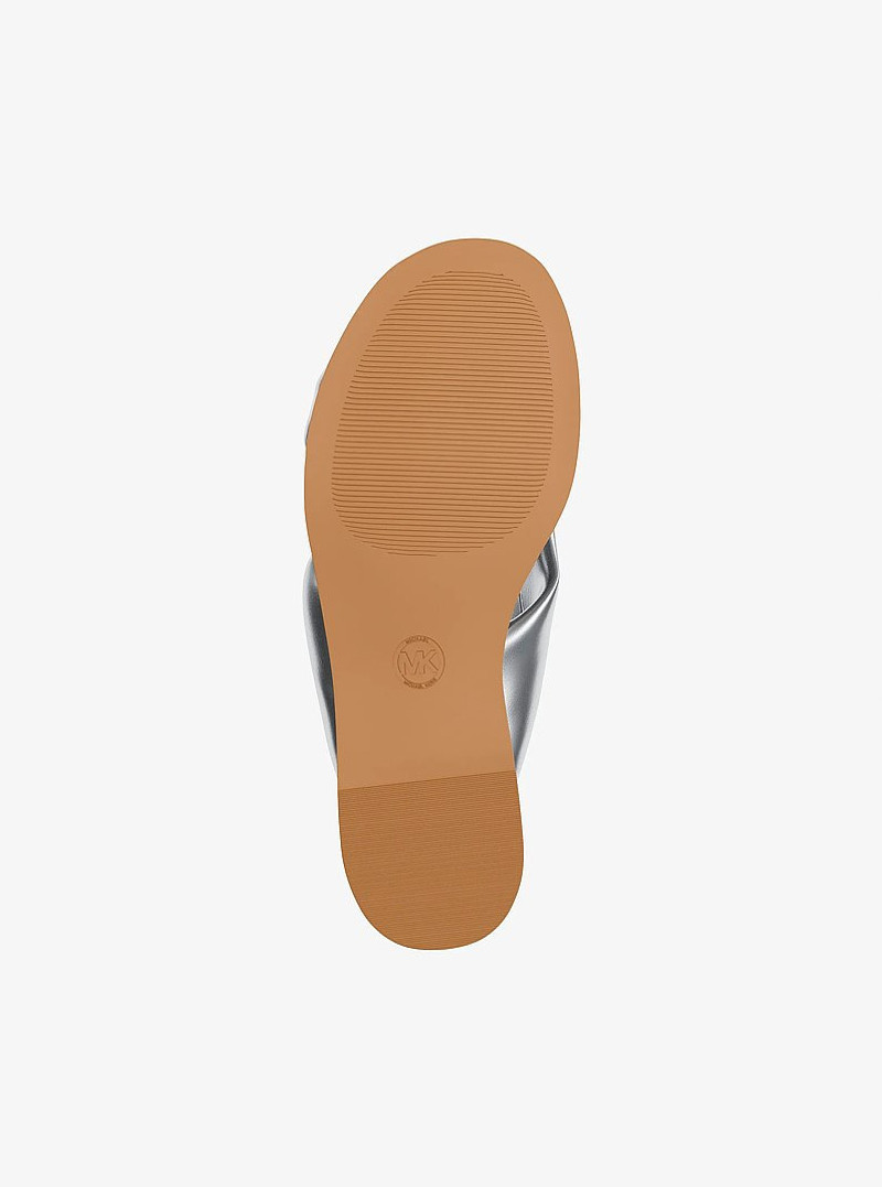 Elena Metallic Slide Sandal 6