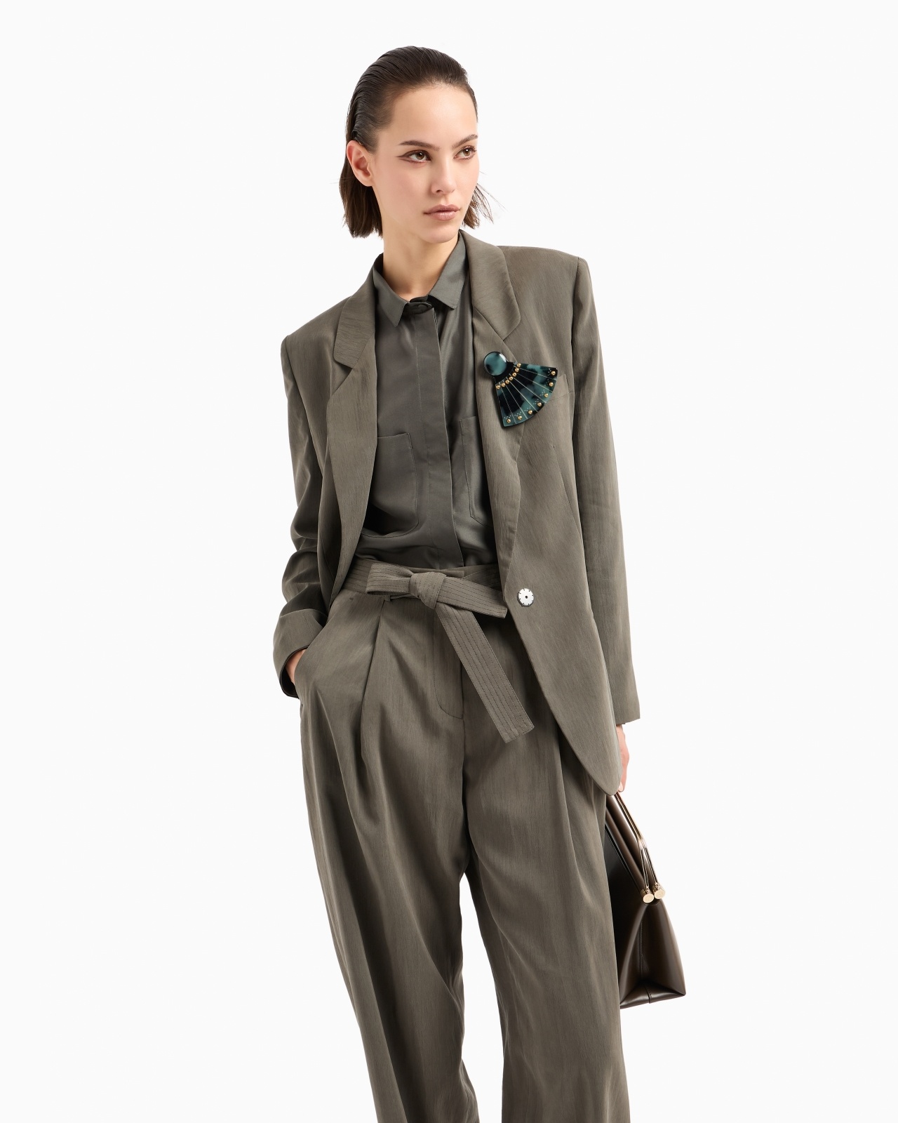 WASHED SILK SINGLE-BREASTED JACKET - 6